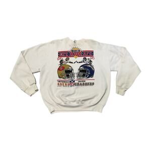 Vintage 90’s NFL 49ers vs Chargers Super Bowl Sweater